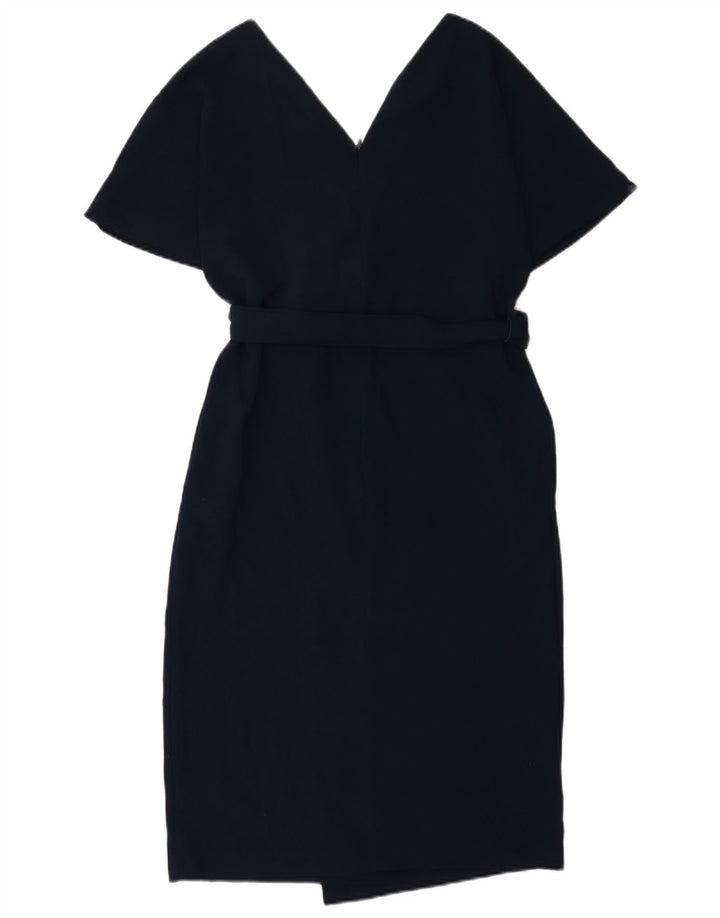 Marks & Spencer Damen Wickelkleid UK 12 Medium Marineblau Polyester