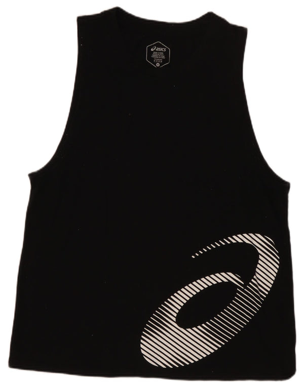 ASICS Kvinder Grafisk Vest Top UK 12 Medium Sort
