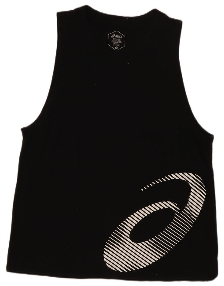 ASICS Kvinder Grafisk Vest Top UK 12 Medium Sort