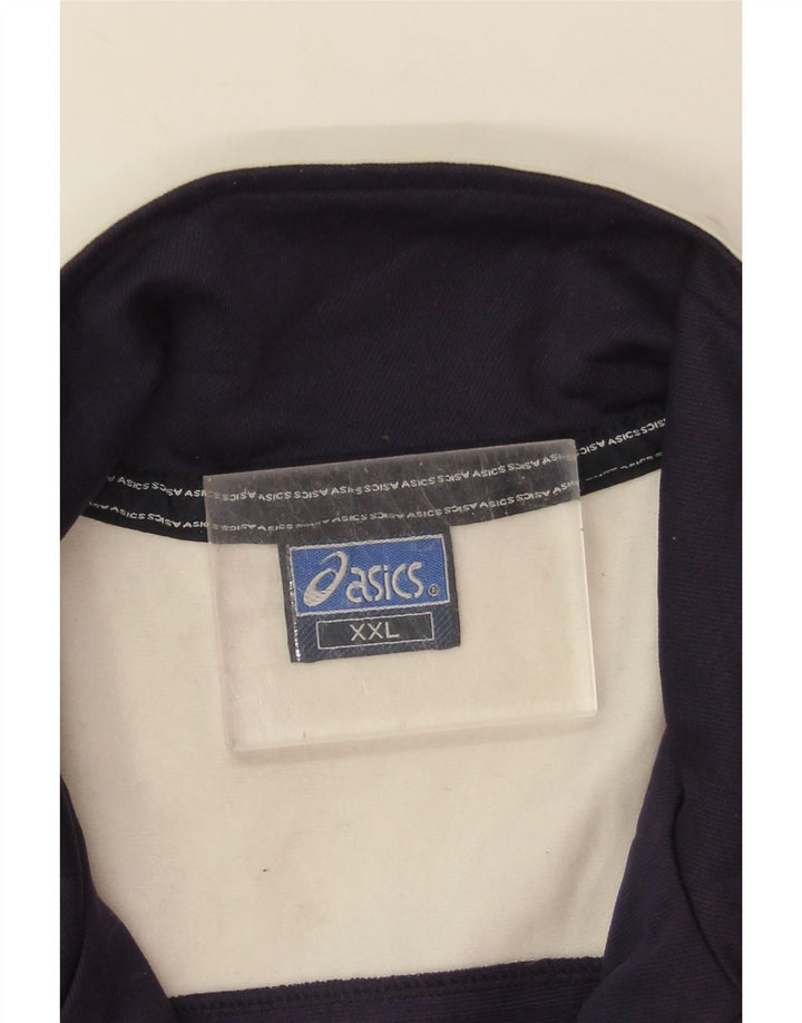 Asics Veste de survêtement pour homme 2XL Bleu marine Colourblock