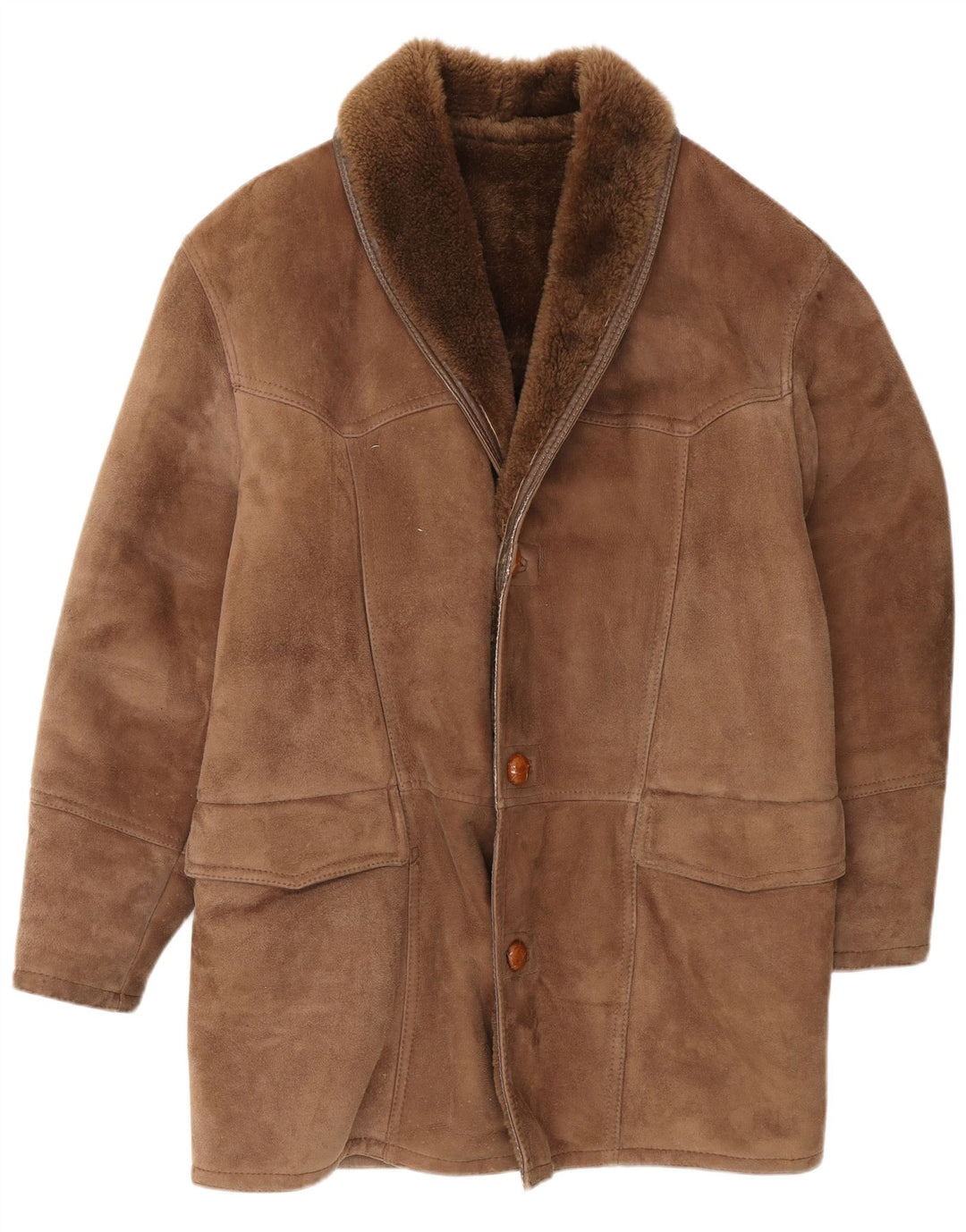 Carieri&Carieri Manteau en peau de mouton pour homme IT 46 Petit Marron