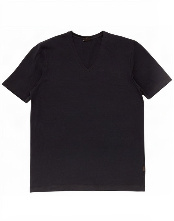 Hugo Boss Herren T-Shirt Top Large Marineblau Baumwolle