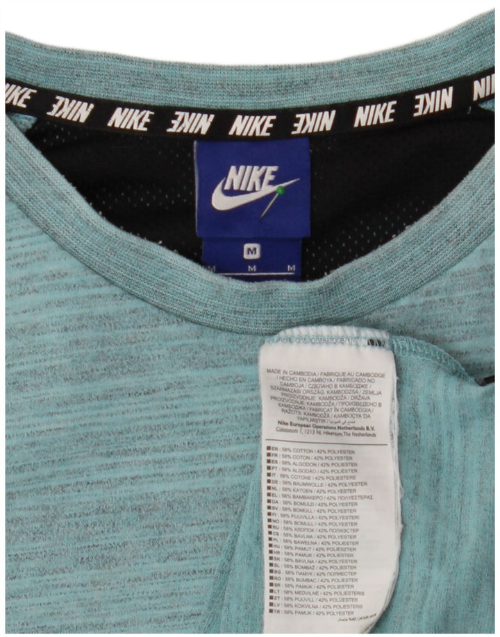 NIKE Mens T-Shirt Top Medium Blue Flecked Cotton