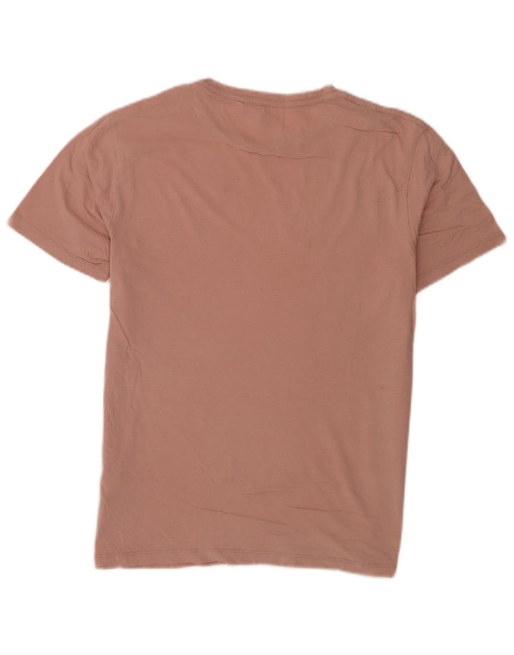 All Saints Mens Regular Fit T-Shirt Top Medium Pink Cotton