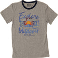 EDDIE BAUER Boys Graphic T-Shirt Top 10-11 Years Medium  Grey Polyester Vintage Eddie Bauer and Second-Hand Eddie Bauer from Messina Hembry 