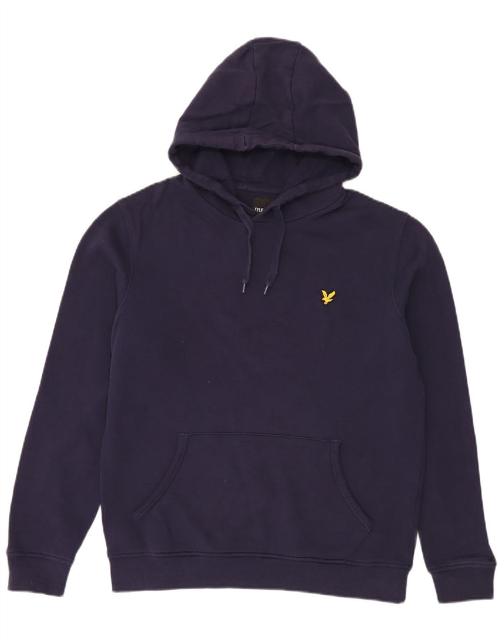 Lyle & Scott Felpa con cappuccio da uomo in cotone medio blu navy