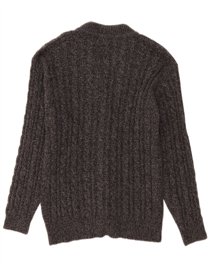 Balloon Womens Cardigan Sweater Medium Grey Wool