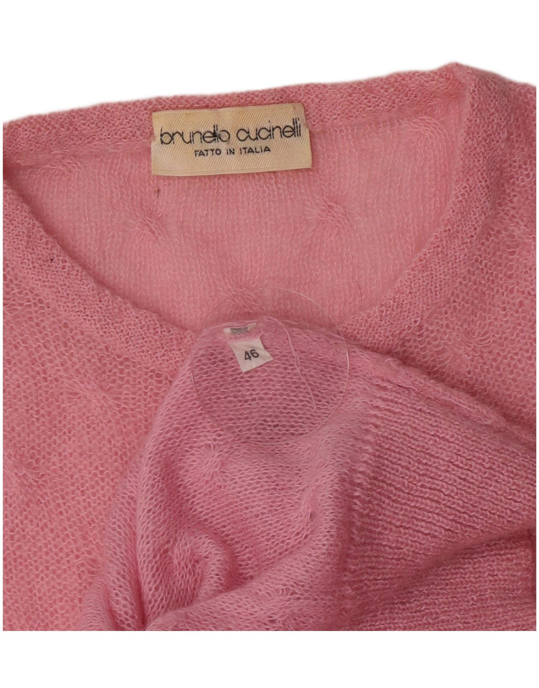 Brunello Cucinelli Womens Crew Neck Jumper Sweater IT 46 Large Pink