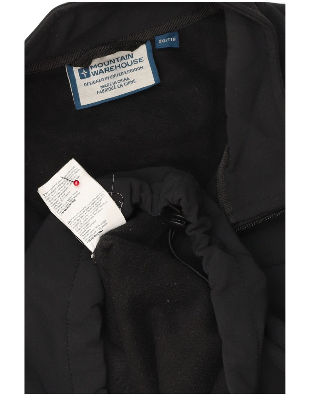 Męska kurtka wiatrówka MOUNTAIN WAREHOUSE UK 44 2XL Czarny poliester