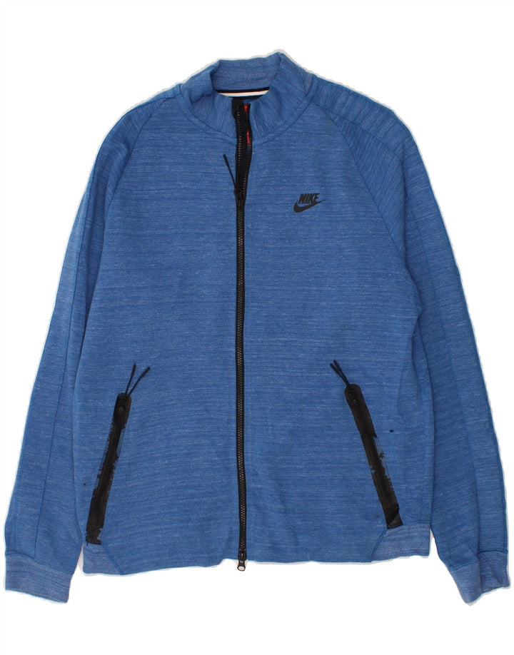 NIKE Mens Tracksuit Top Jacket Medium Blue Flecked Cotton Vintage Nike and Second-Hand Nike from Messina Hembry 