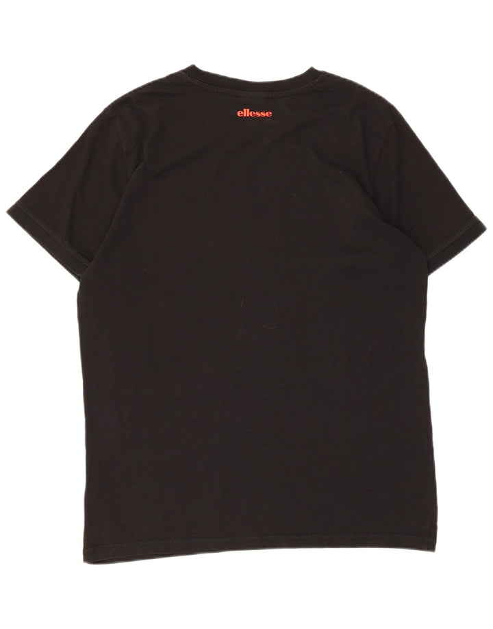 T-shirt grafica da donna Ellesse Top UK 14 Medium Nera
