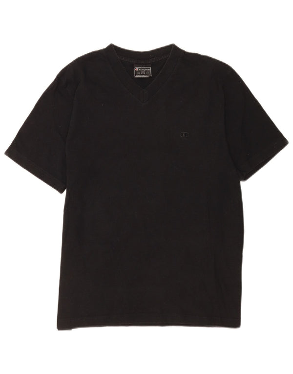 T-shirt da uomo Champion Top in cotone nero medio