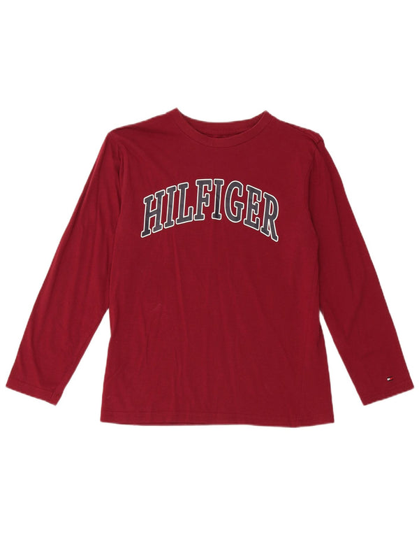 Tommy Hilfiger drenge grafisk top langærmet 12-13 år Medium Burgundy