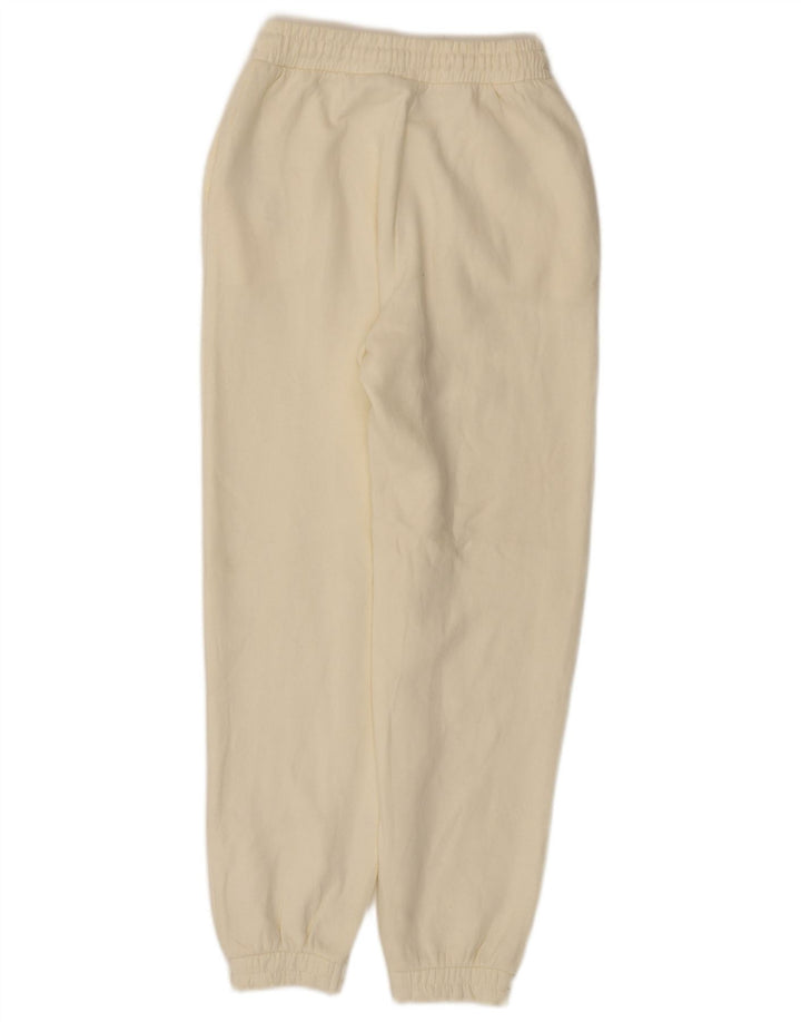 Zara Womens Tracksuit Trousers Joggers UK 8 Small Off White Polyester