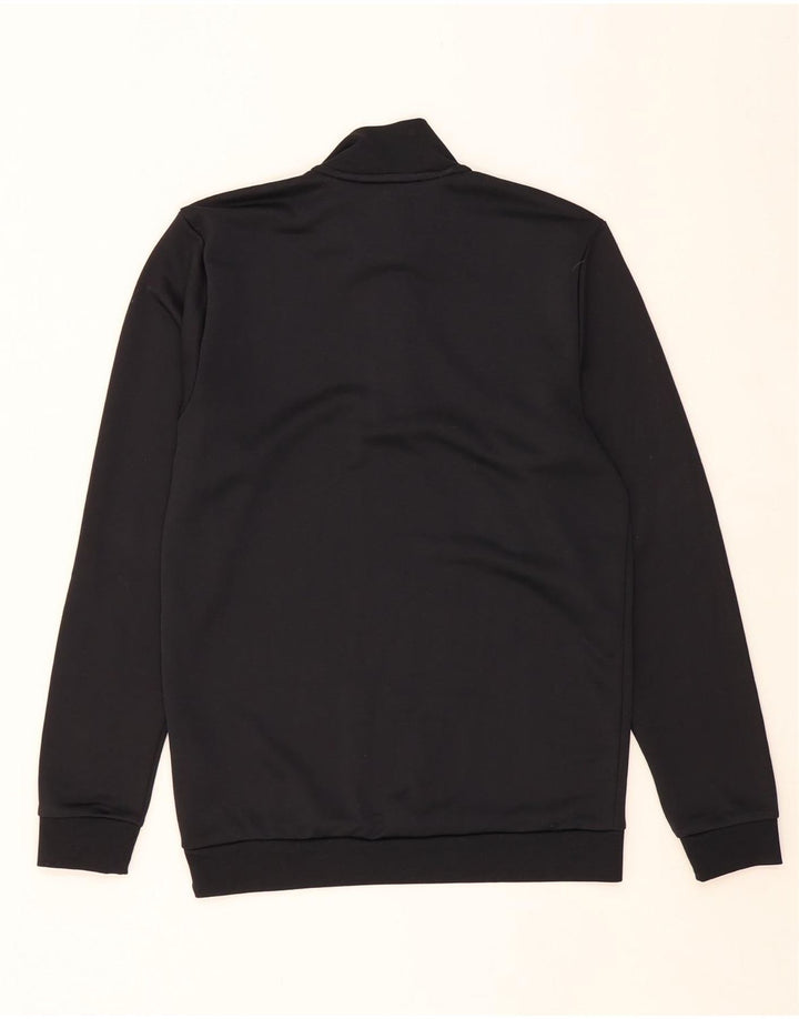 DUNLOP Mens Regular Fit Zip Neck Sweatshirt Jumper Small Black Polyester Vintage Dunlop and Second-Hand Dunlop from Messina Hembry 