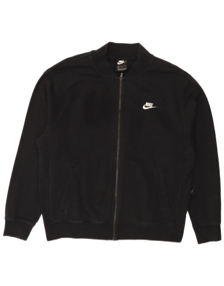 Nike Mens Tracksuit Top Jacket Large Black Cotton