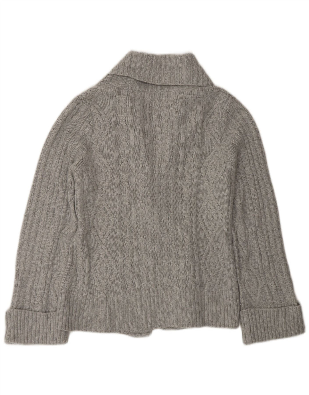 Marks & Spencer Womens Cardigan Sweater UK 12 Medium Grey Acrylic