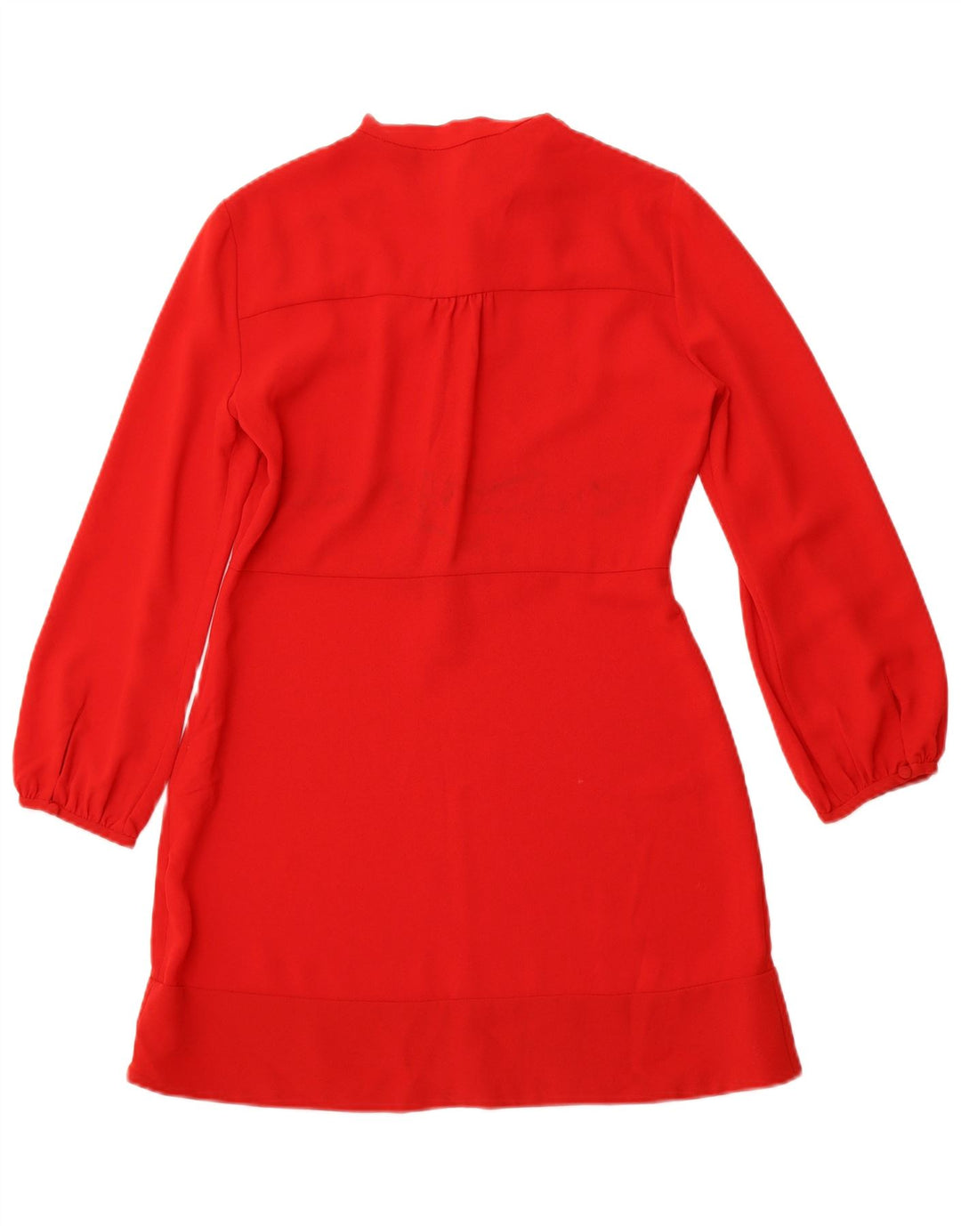 ZARA Womens Long Sleeve A-Line Dress UK 12 Medium Red Polyester