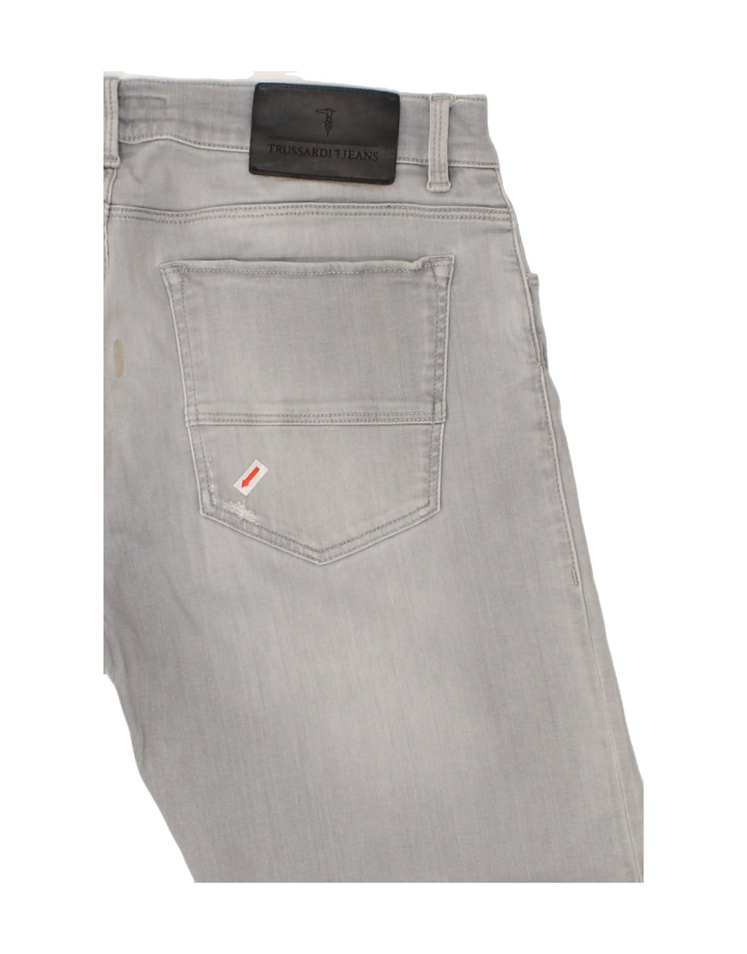 TRUSSARDI Mens Straight Jeans W35 L28  Grey Vintage Trussardi and Second-Hand Trussardi from Messina Hembry 
