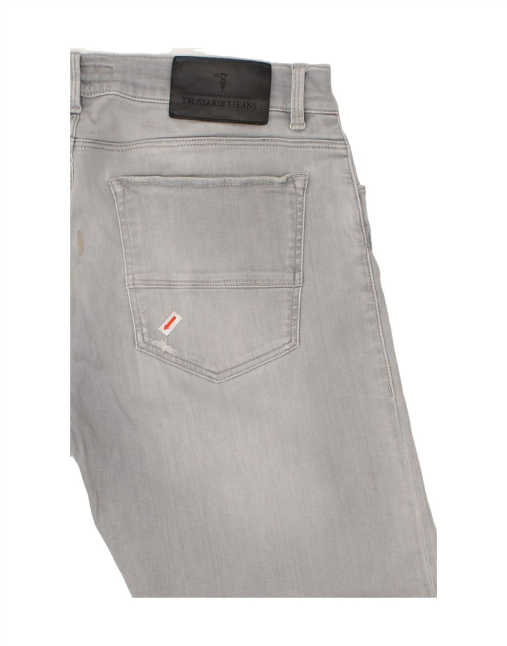 TRUSSARDI Mens Straight Jeans W35 L28  Grey Vintage Trussardi and Second-Hand Trussardi from Messina Hembry 