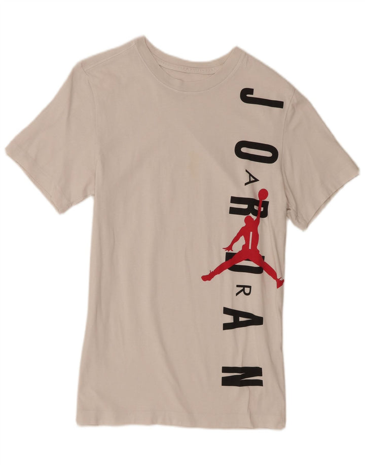 Jordan Mens Graphic T-Shirt Top Small White Cotton