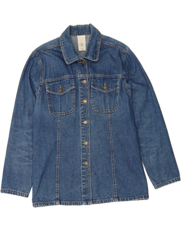 VINTAGE Womens Denim Jacket EU 42 Large Blue Cotton Vintage Vintage and Second-Hand Vintage from Messina Hembry 