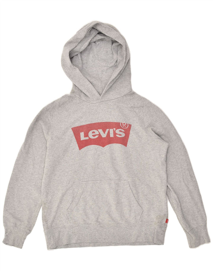 LEVI'S Mens Graphic Hoodie Jumper XS Grey Cotton | Vintage Levi's | Thrift | Second-Hand Levi's | Used Clothing | Messina Hembry 