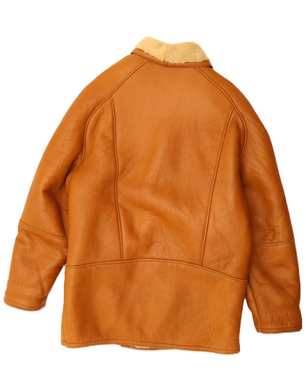 Vintage Herre Shearling Jacket UK 42 XL Beige