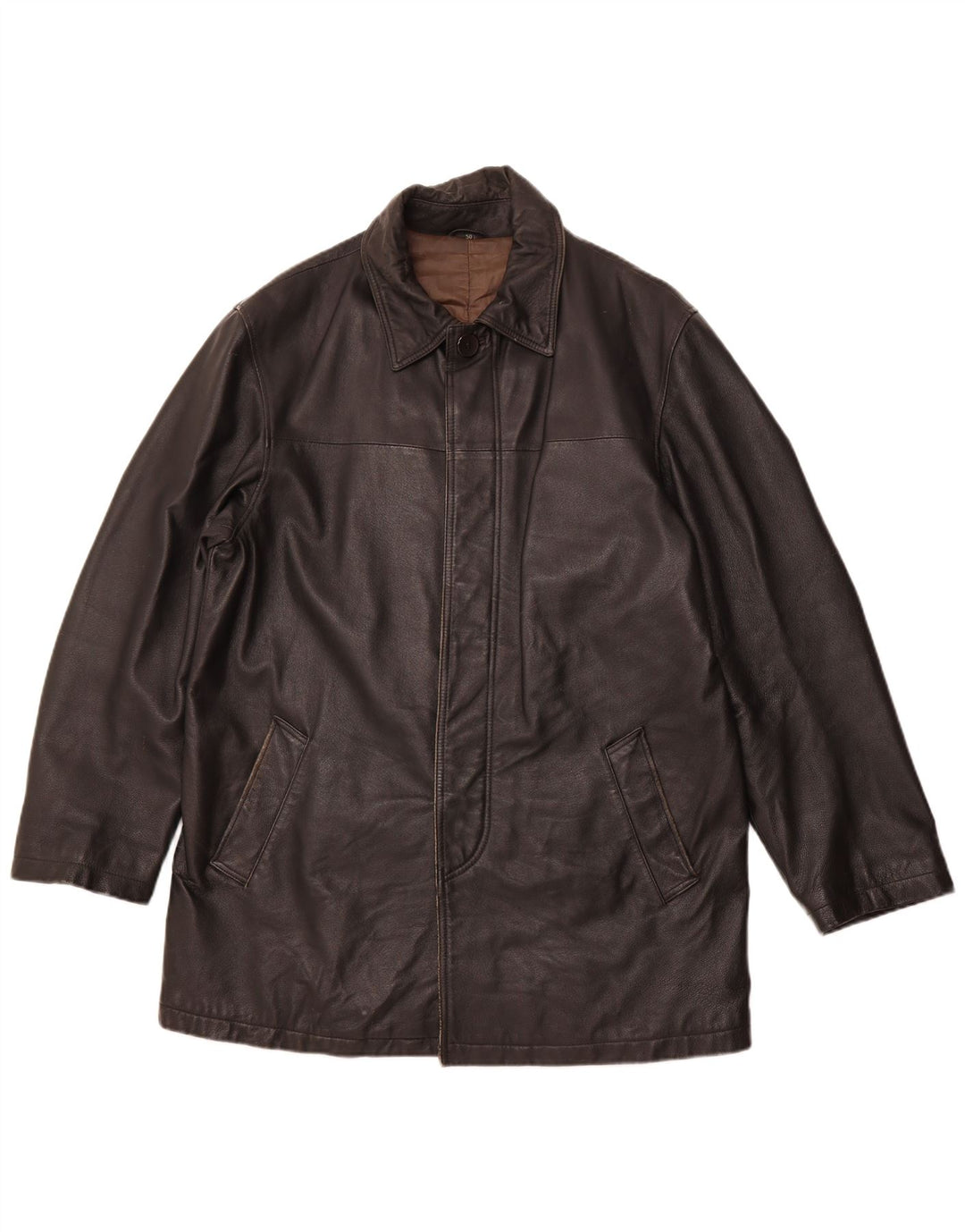 Giacca in pelle da uomo VINTAGE IT 50 Large Nera