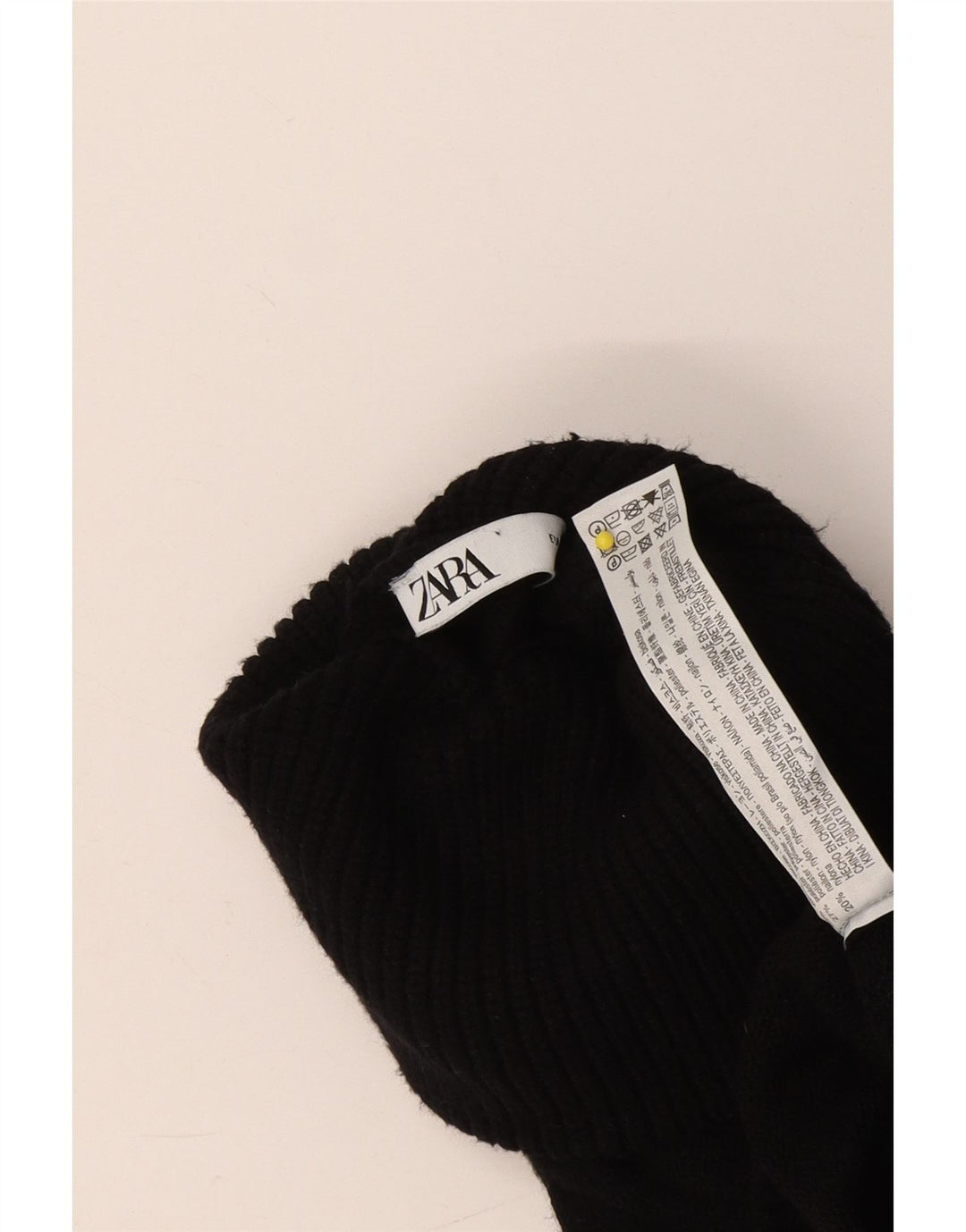 Zara Womens Roll Neck Crop Top UK 10 Small Black Viscose