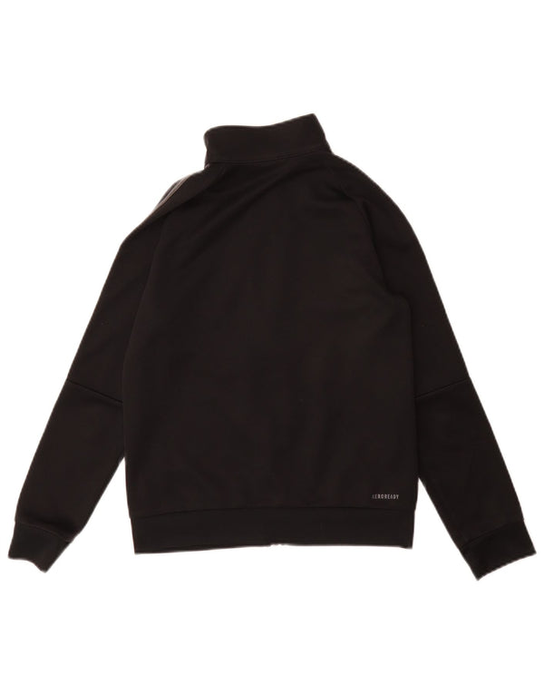 Adidas Boys Aeroready Tracksuit Top Jacket 11-12 Years Black