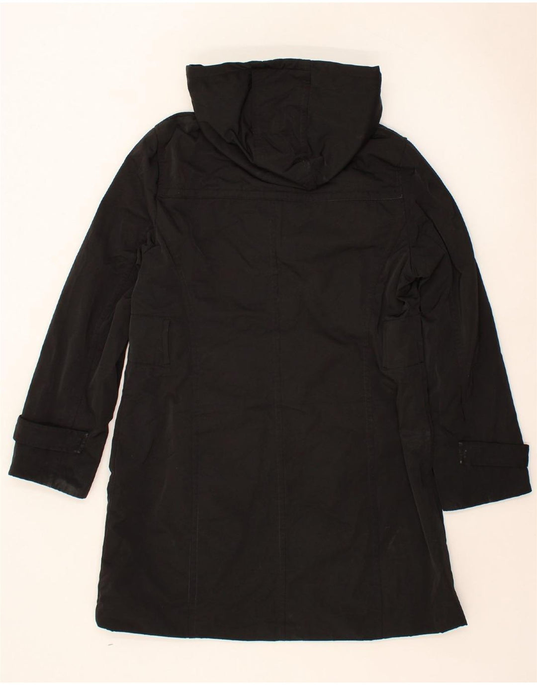 MASSIMO DUTTI Womens Hooded Windbreaker Coat UK 18 XL Black Polyester Vintage Massimo Dutti and Second-Hand Massimo Dutti from Messina Hembry 