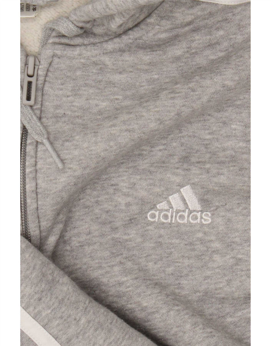 Adidas Mens Zip Hoodie Sweater Medium Grey Flecked