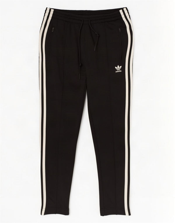 Adidas Damen Crop Trainingshose UK 6 XS Schwarz Polyester