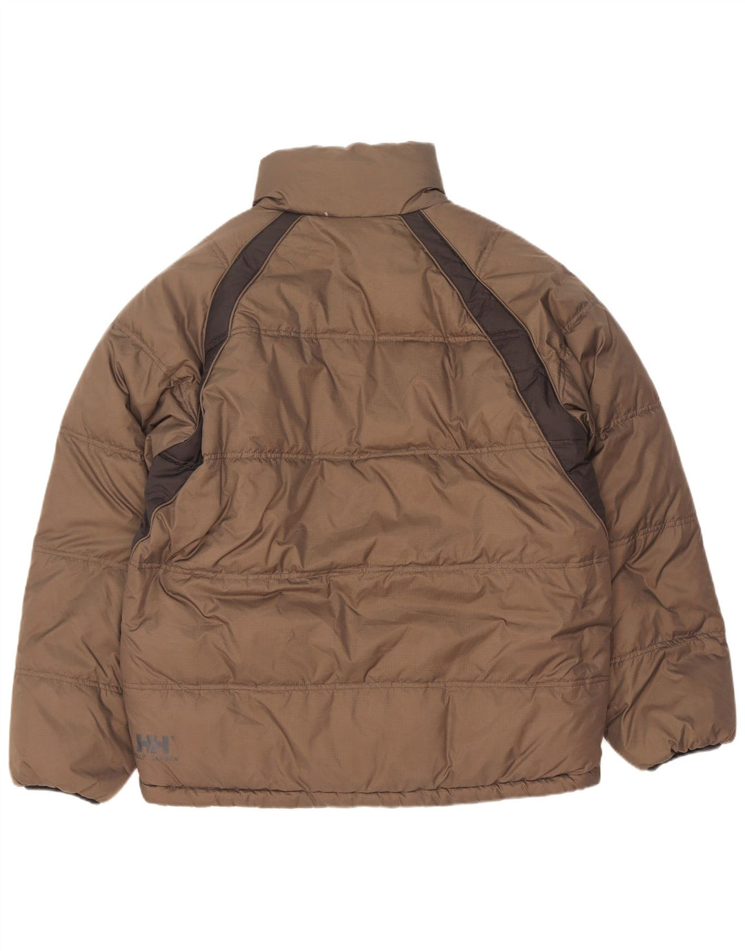 Helly Hansen Mens Reversible Padded Jacket UK 38 Medium Brown Nylon