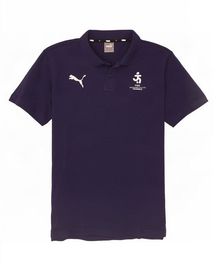 Polo Puma da uomo media in cotone blu navy