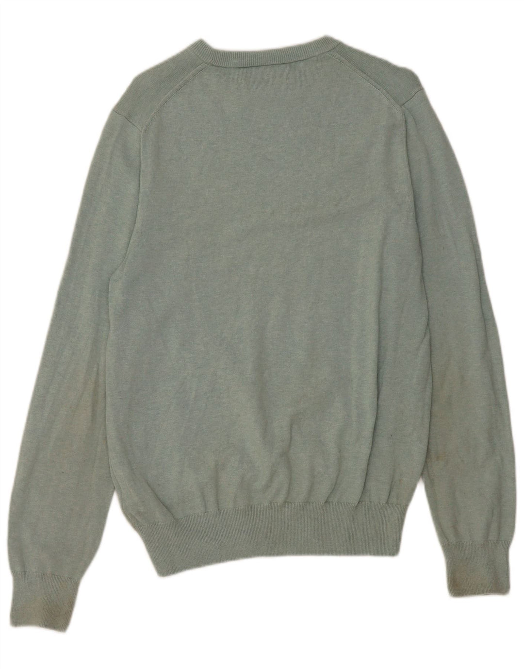Marks & Spencer Mens Boat Neck Jumper Sweater Medium Green Cotton