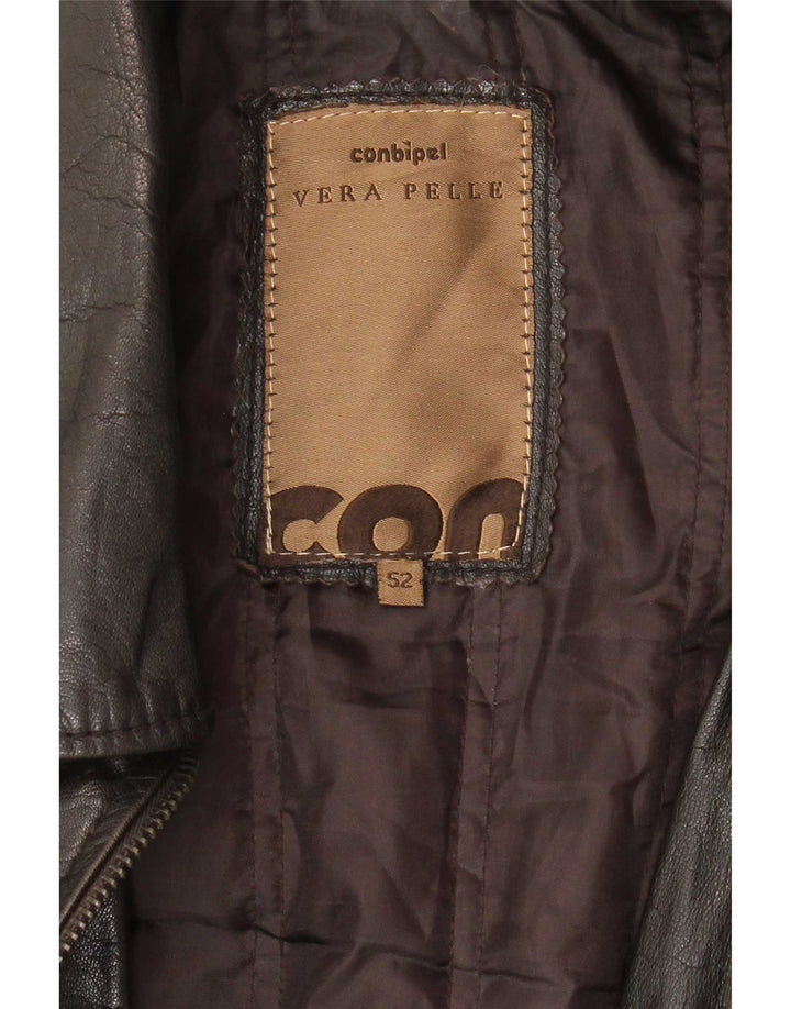 Conbipel Chaqueta de cuero para hombre IT 52 Grande Negro