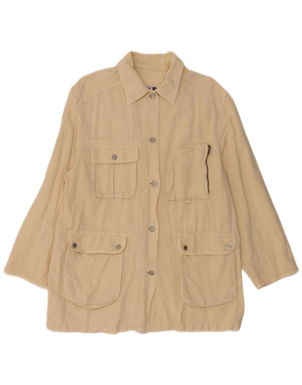 Nuevo Chaqueta utilitaria para mujer Penny IT 44 Medium Beige Linen