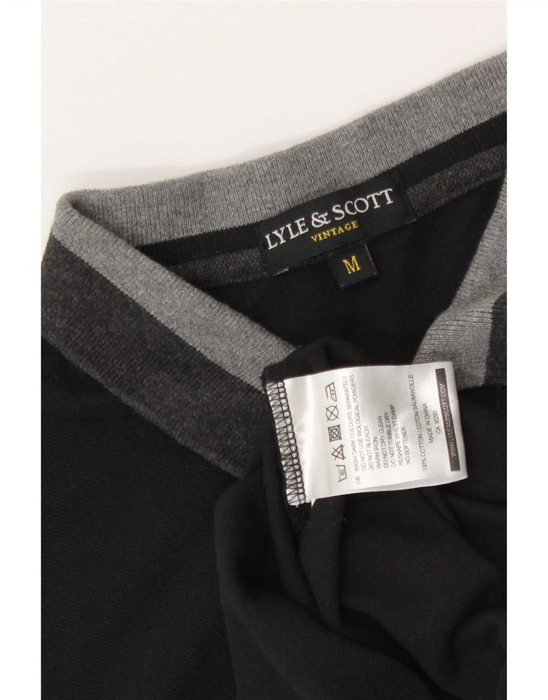Lyle & Scott Polo Homme Noir Moyen Coton Colorblock