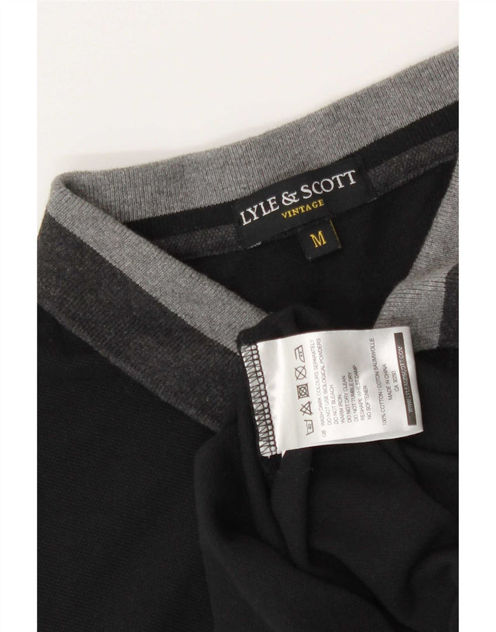 Lyle & Scott Polo Homme Noir Moyen Coton Colorblock