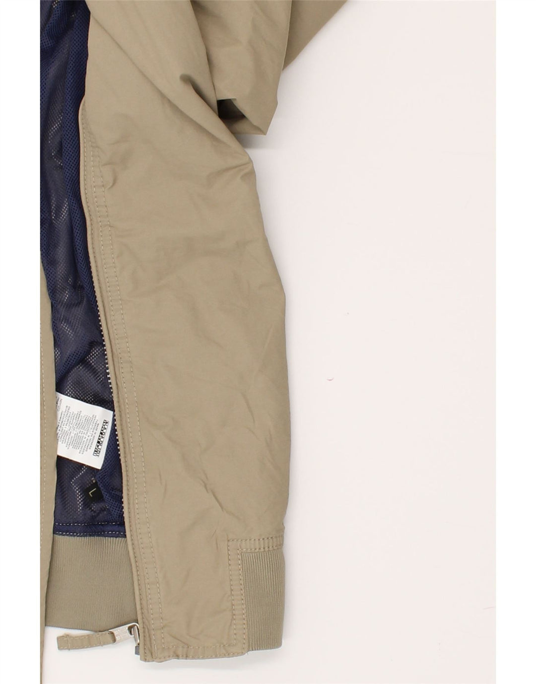 NAPAPIJRI Womens Bomber Jacket UK 16 Large Beige Polyester Vintage Napapijri and Second-Hand Napapijri from Messina Hembry 