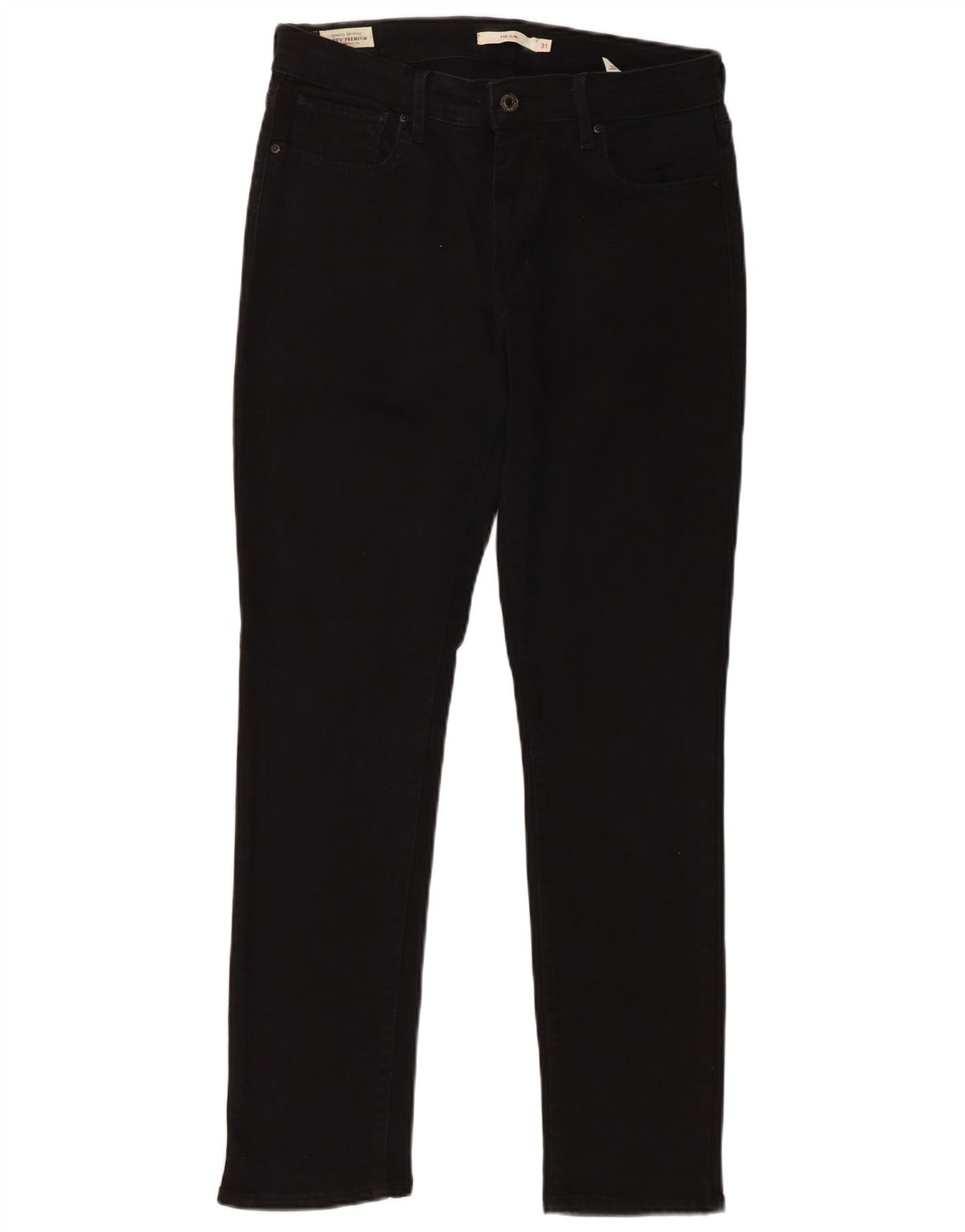 Levi's Womens 712 Slim Jeans W31 L30 Black Cotton