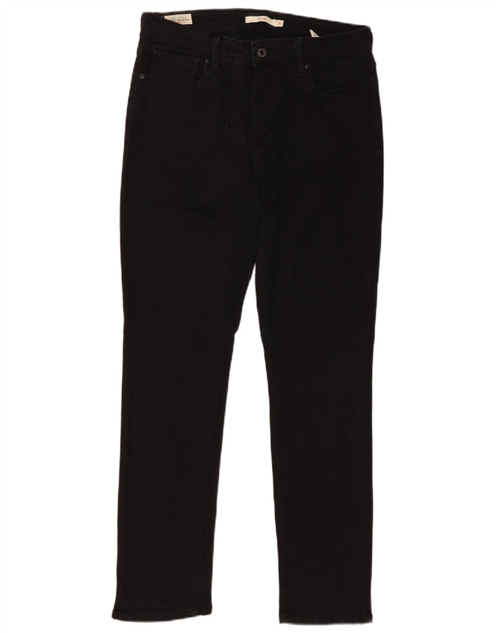 Levi's Womens 712 Slim Jeans W31 L30 Black Cotton