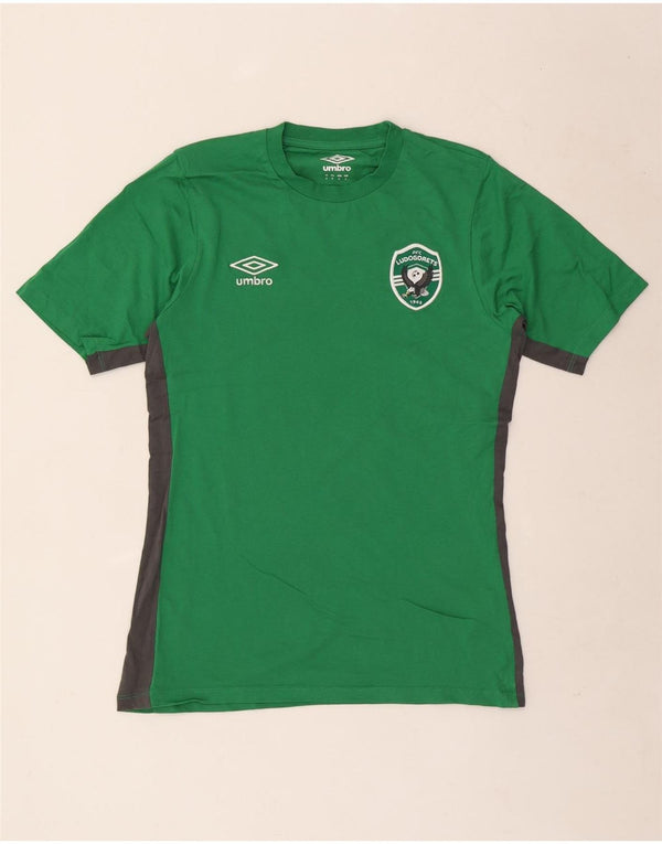 Umbro Mens Ludogorets T-Shirt Top Small Green Colourblock Cotton