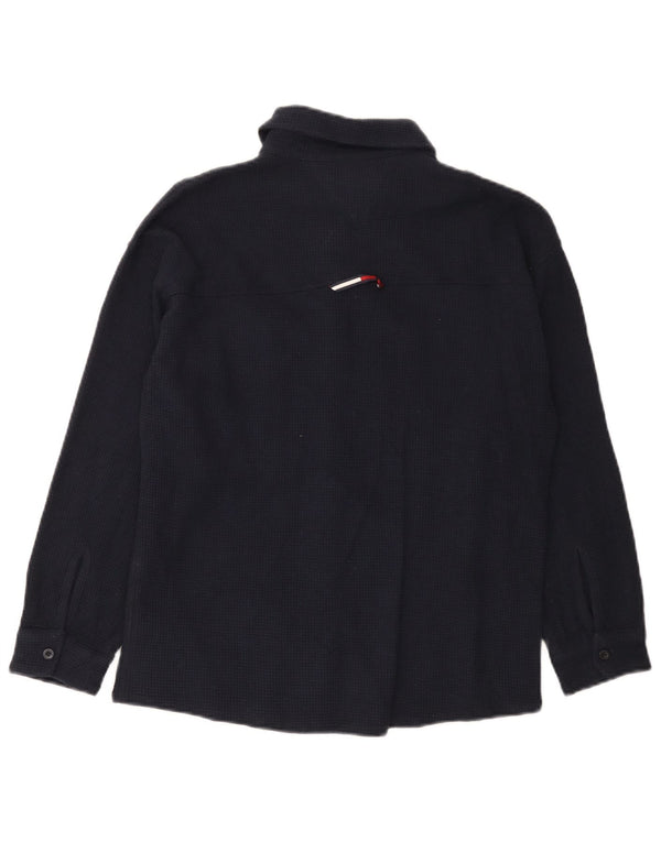 Tommy Hilfiger Chemise en flanelle pour homme Small Bleu marine Coton