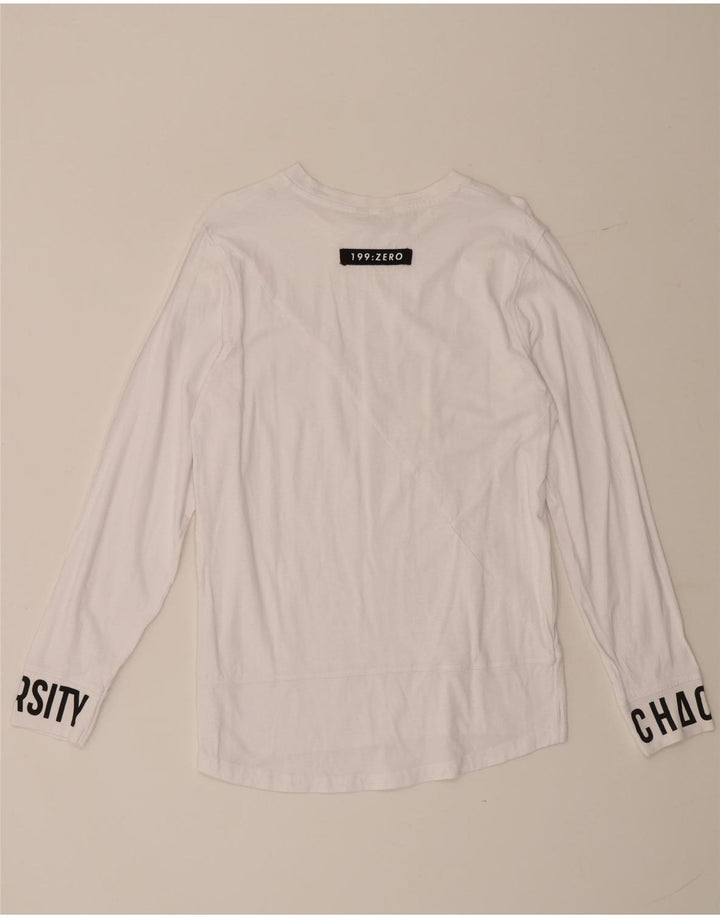Jack & Jones Top grafico da uomo a maniche lunghe piccolo bianco