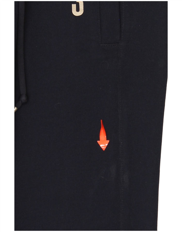 VINTAGE Womens Tracksuit Trousers UK 14 Medium  Navy Blue Polyamide