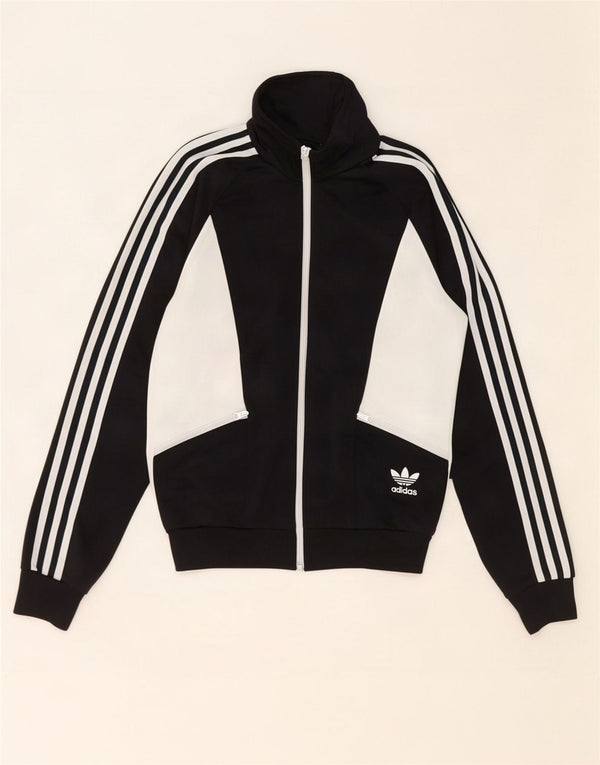 Γυναικεία αθλητική φόρμα Adidas Top Jacket UK 10 Small Black Colourblock Polyester
