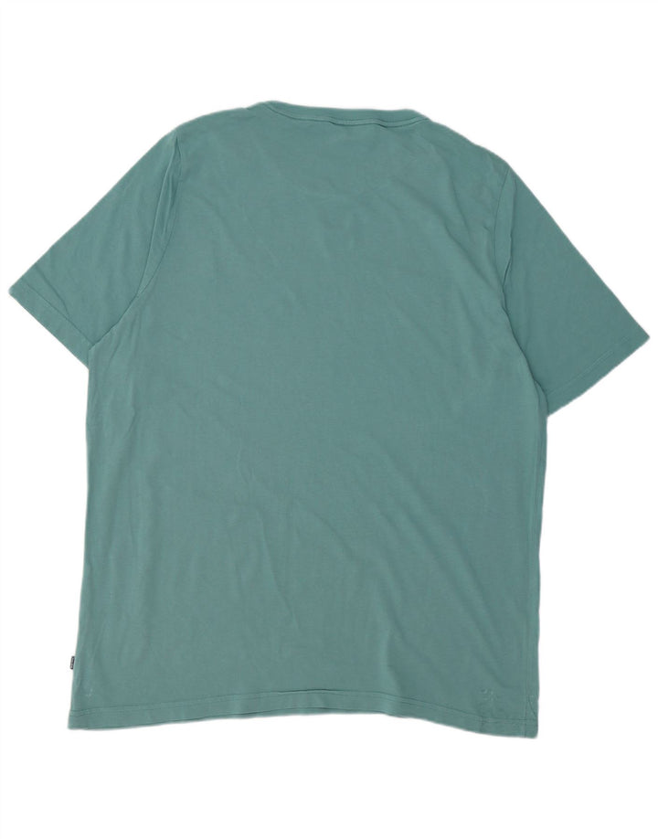 PUMA Mens T-Shirt Top 2XL Blue Cotton